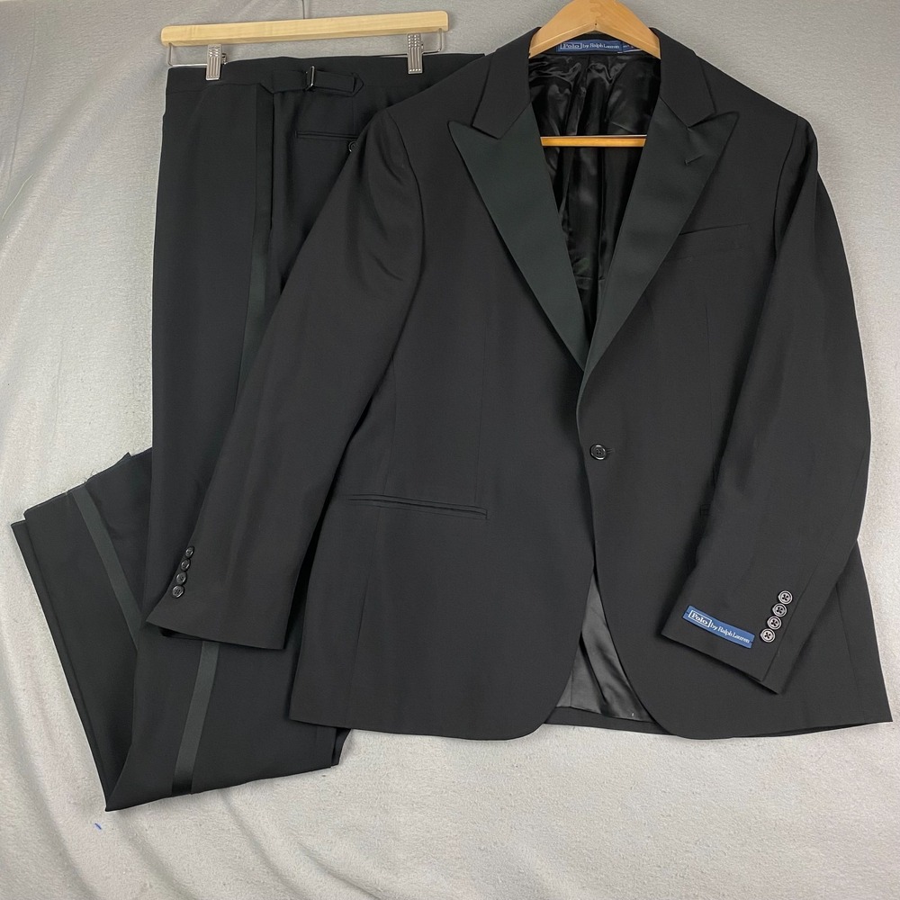 Polo Ralph Lauren Mens Wool Barathea peak Tuxedo 46R Tailored fit NWOT Italy